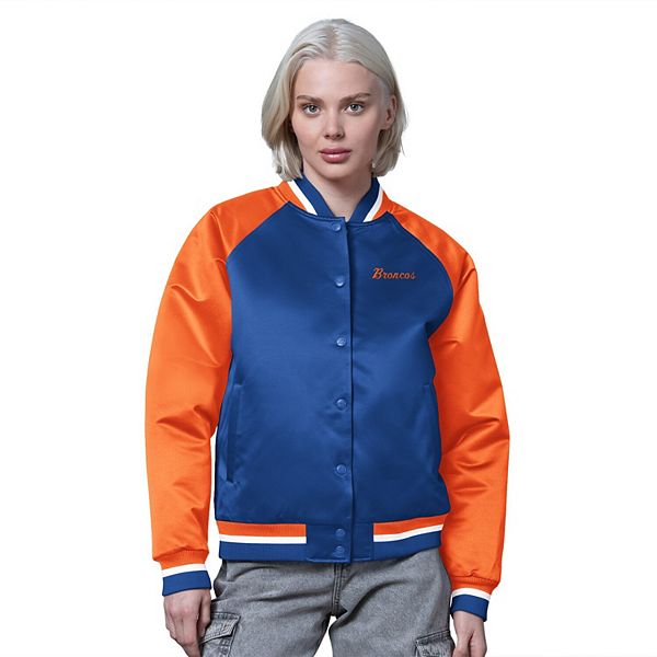 

Женская королевская/оранжевая куртка Denver Broncos в стиле varsity Starter