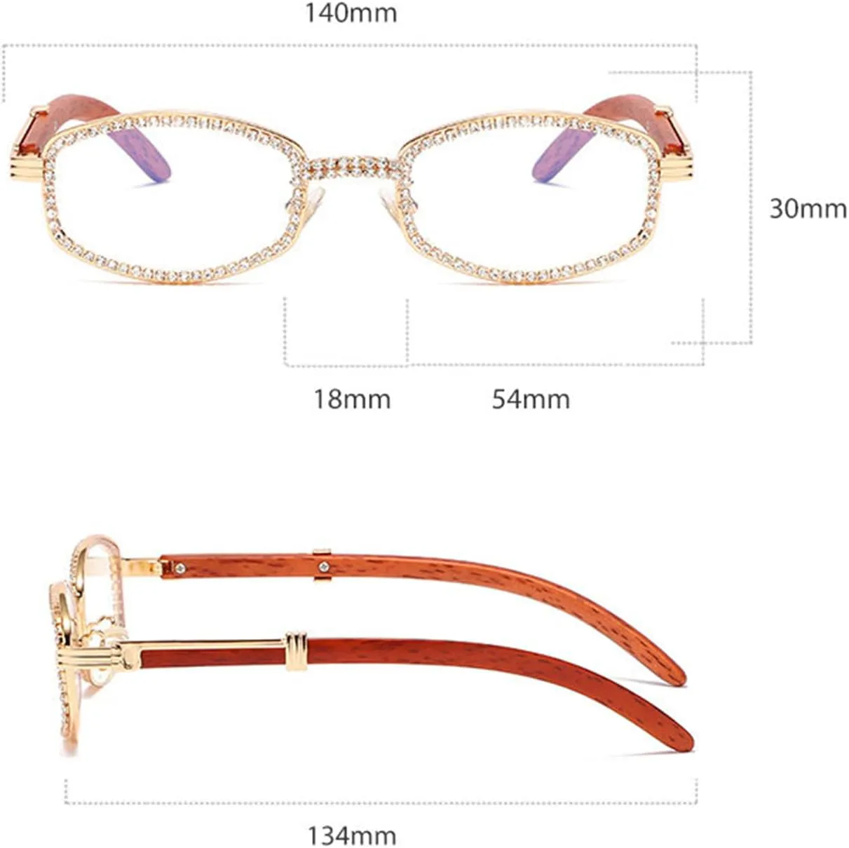 

Солнцезащитные очки COTIA Crystal Shiny для мужчин, винтажные, маленькие, овальные, с деревянными дужками, в стиле хип-хоп, со стразами, элегантные, для женщин, Gray