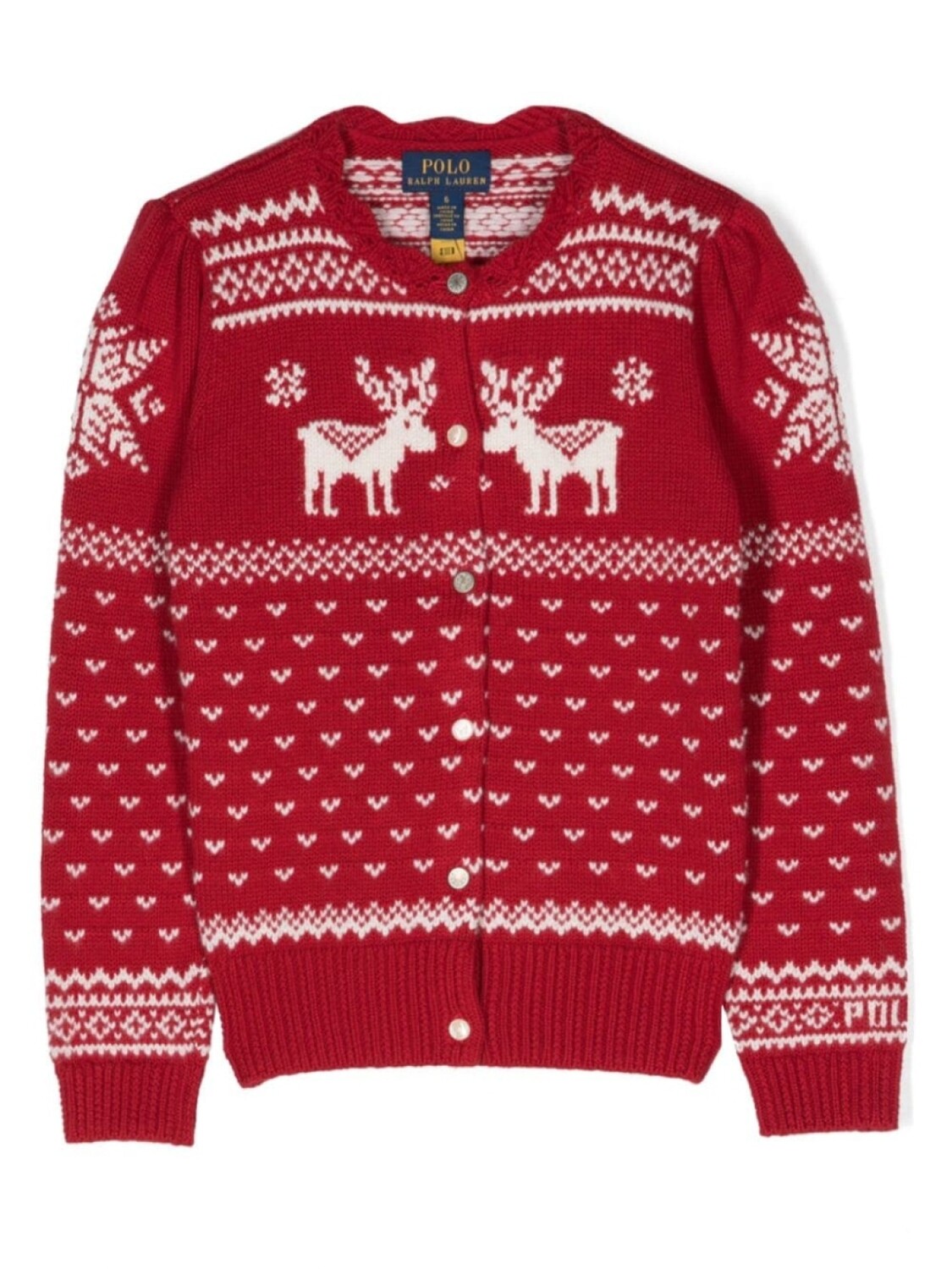 

Ralph Lauren кардиган вязки интарсия, красный