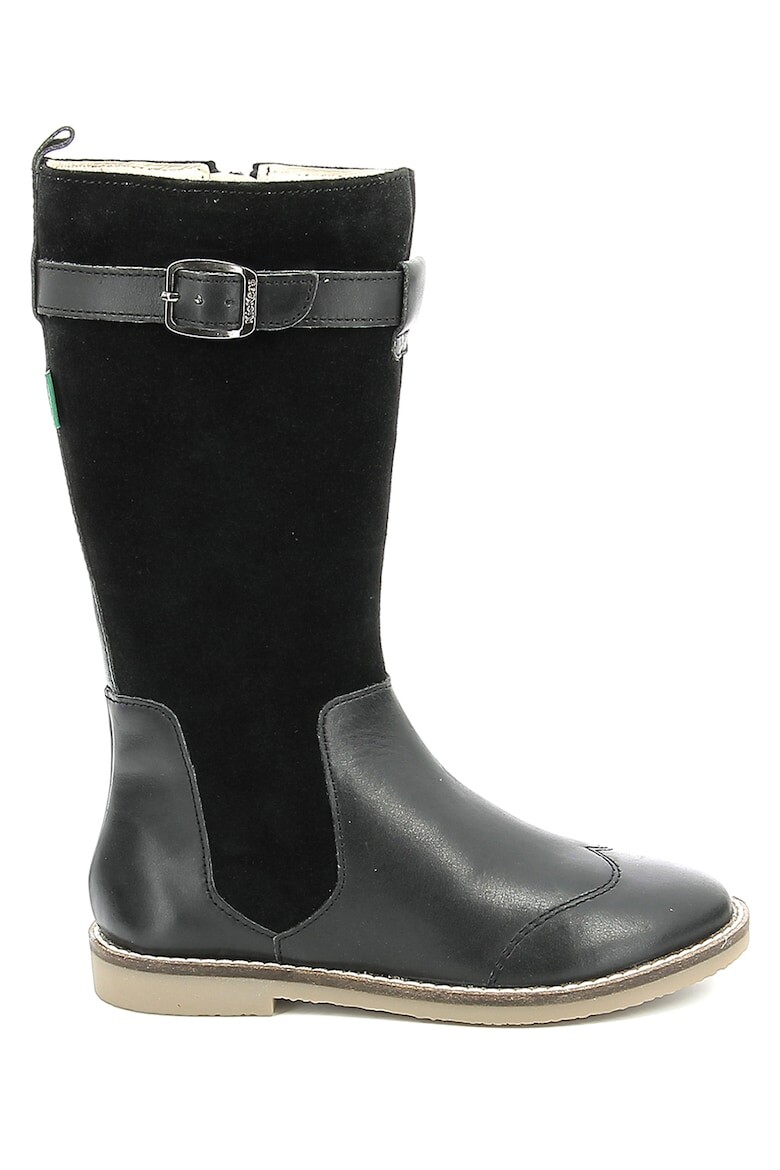 

Сапоги из замши и кожи Kickers Kids, черный