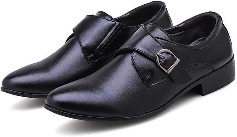 

Мужские кожаные деловые туфли, туфли Asakuchi с пряжкой, современные городские офисные формальные туфли, коричневые - 47/UK12.5/US13 Jlfzc