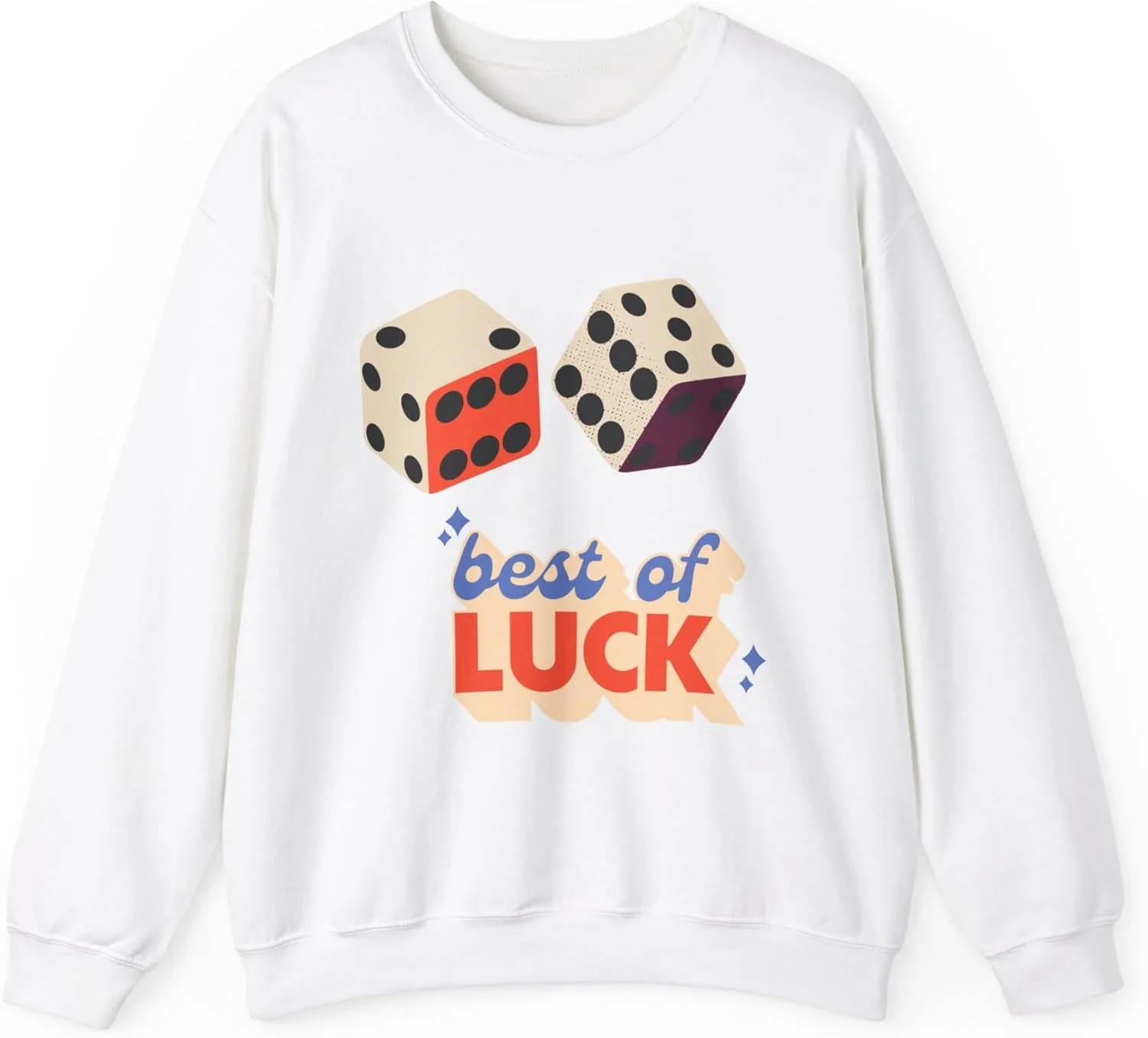 

Свитшот unisex с принтом "best of luck" и игральными костями Brothers & Sisters Art Works