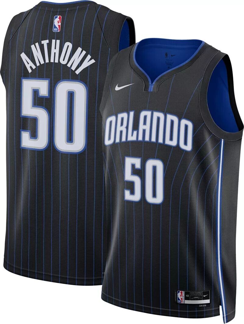 

Мужская черная майка Nike Orlando Magic Cole Anthony #50 Dri-FIT Swingman