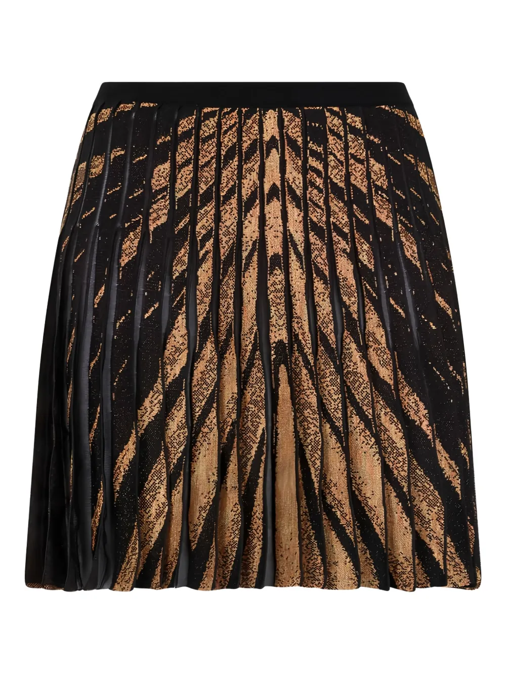 

Плиссированная мини-юбка с абстрактным узором Roberto Cavalli, золотистый
