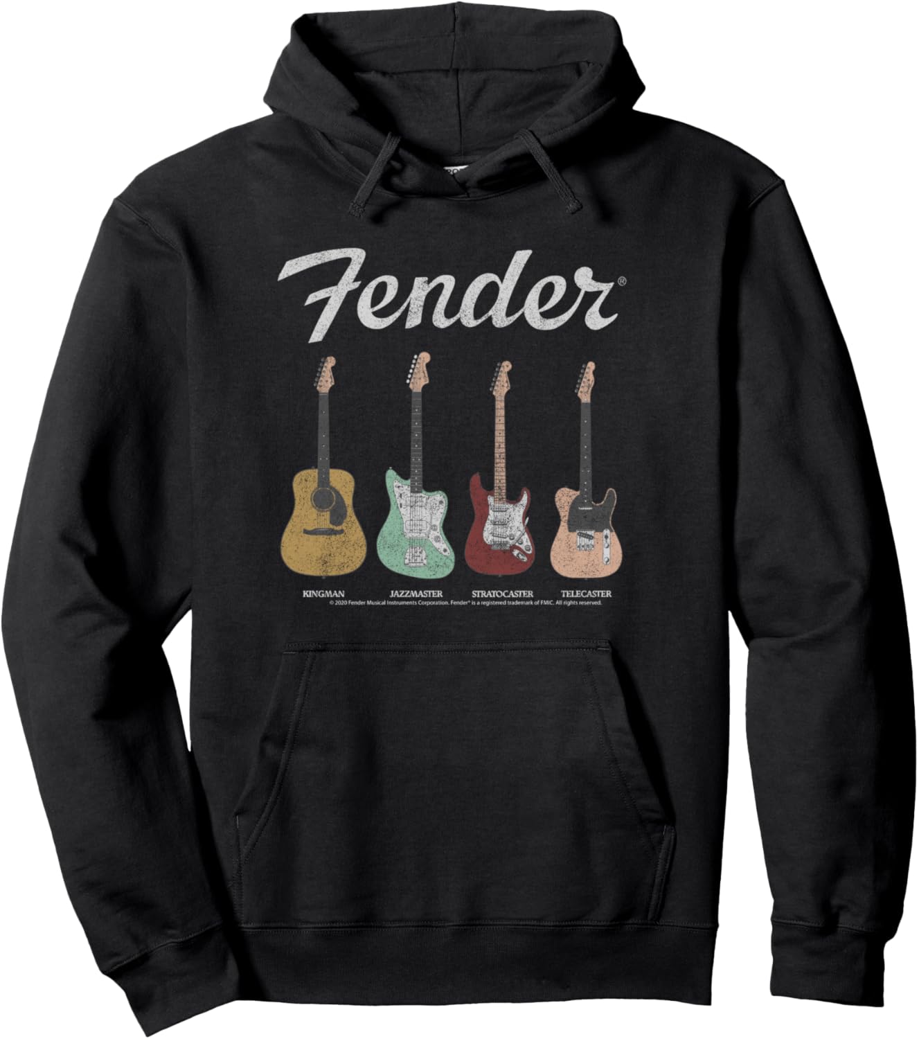 

Худи Fender Vintage Guitar Lineup, черное (черный 19-3911tcx), размер S
