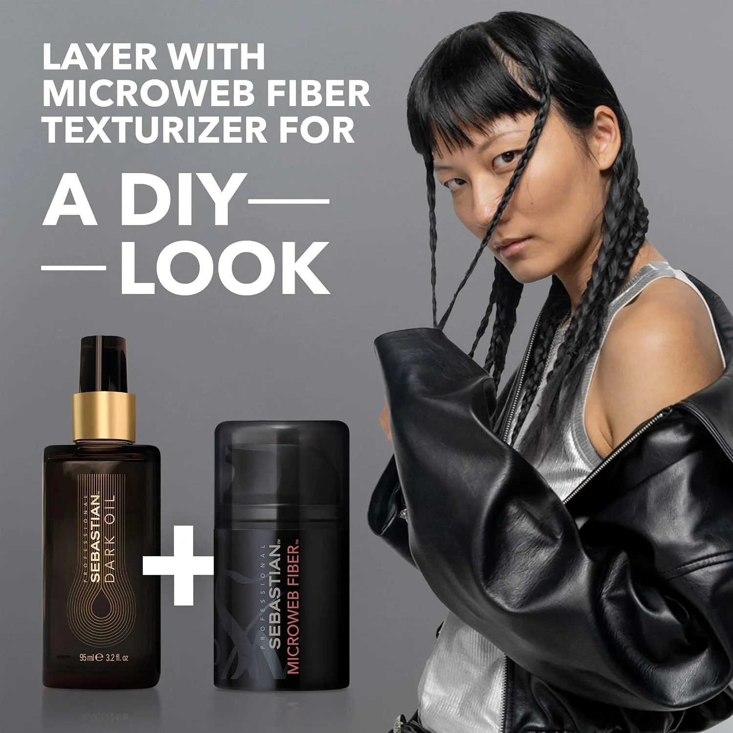 Sebastian Professional Sleek & Slick Cocktail Set темное масло для укладки волос легкой текстуры, 90 мл + Sebastian Microweb Fiber гибкий эластичный текстюрайзер, 42 мл — фото 3
