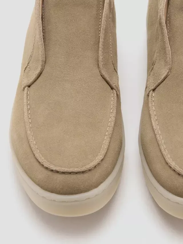 Замшевые ботинки-чукка Easyboot, бежевые Mango — фото 4