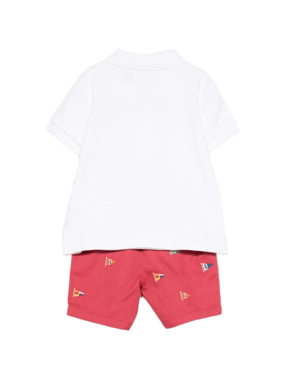 Комплект с принтом (шорты и верх) POLO RALPH LAUREN KIDS, белый — фото 2
