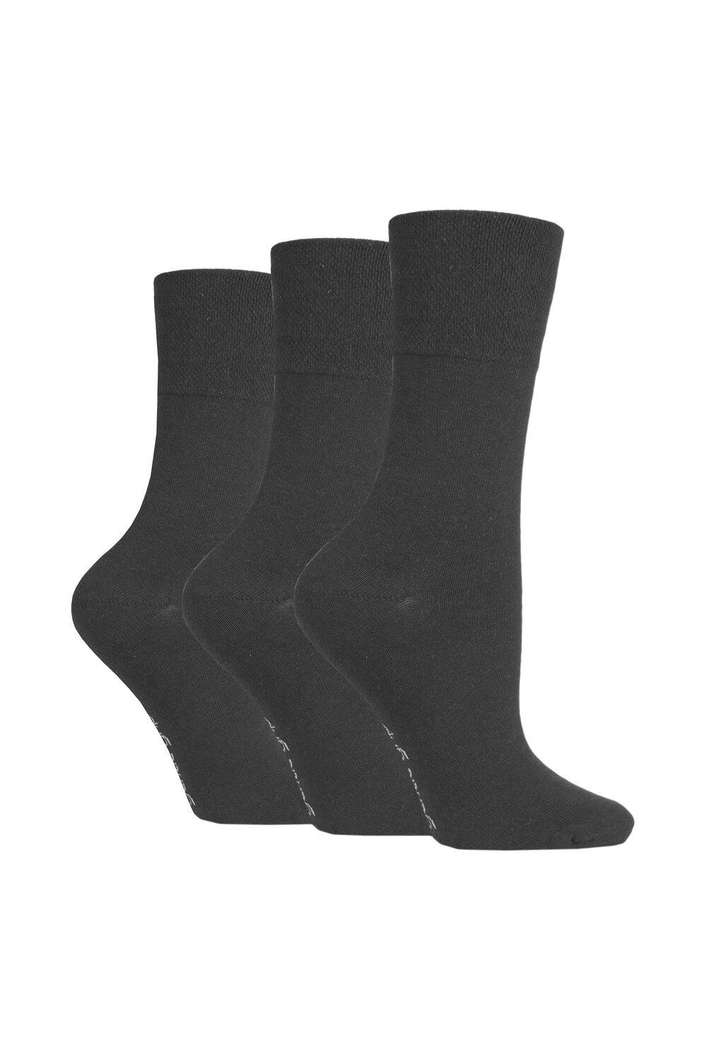 

3 пары простых хлопковых носков SOCKSHOP Gentle Grip, серый