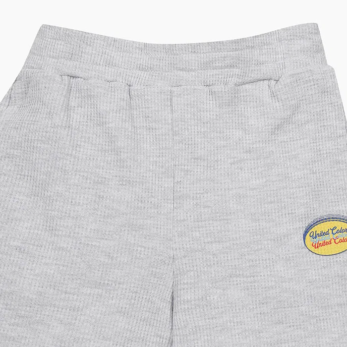 Детские светло-серые вафельные шорты-бермуды от Benetton Kids — фото 3