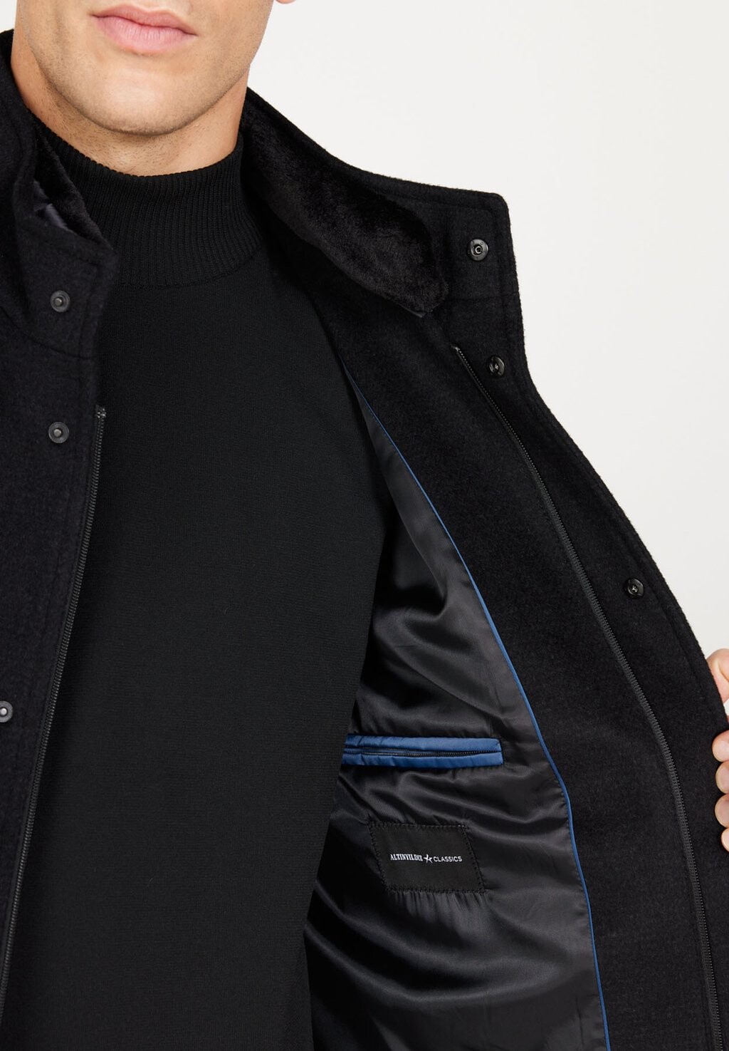 

Короткое пальто STANDARD FIT GREAT AC&CO / ALTINYILDIZ CLASSICS, черный