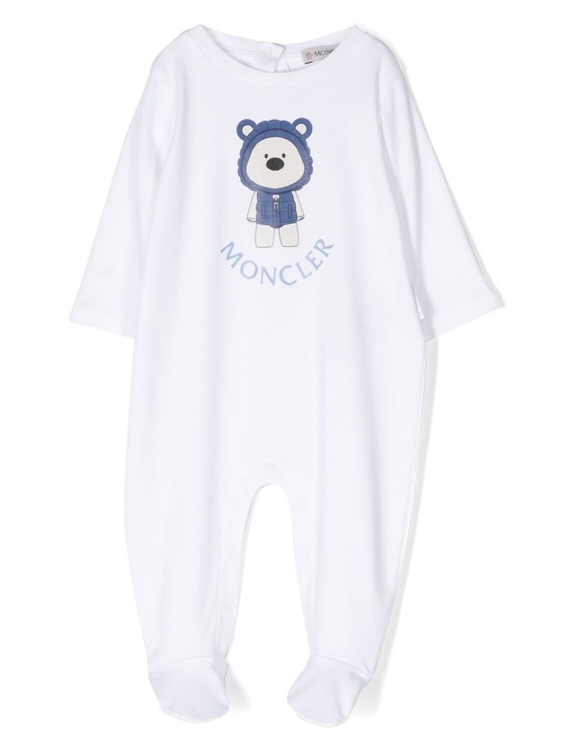 

Moncler Enfant комбинезон для новорожденного с логотипом, белый