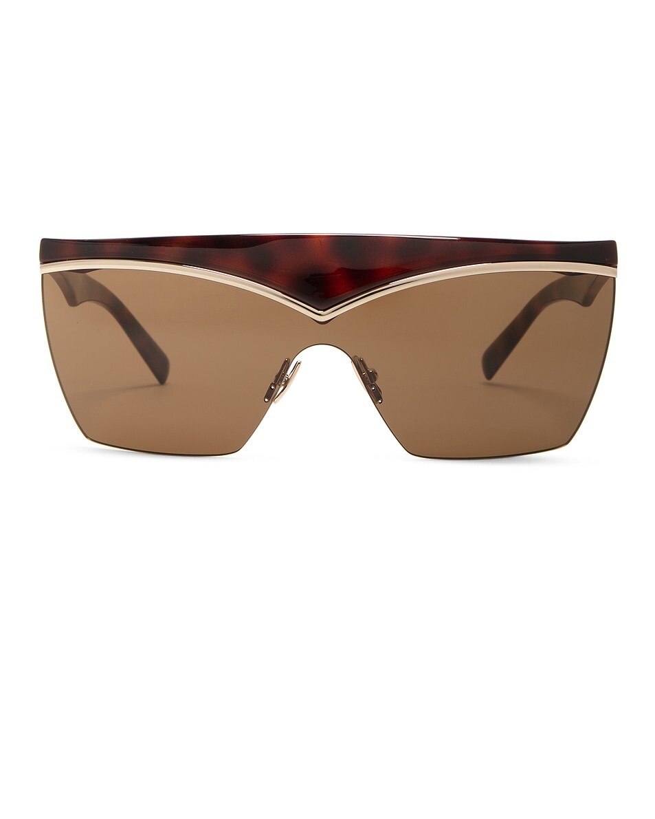 

SL 614 Солнцезащитные очки-маска Saint Laurent, цвет Havana