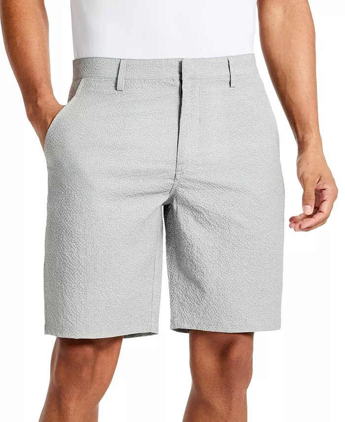 

Мужские эластичные шорты из печатного ситца в рубчик Kenneth Cole, серый