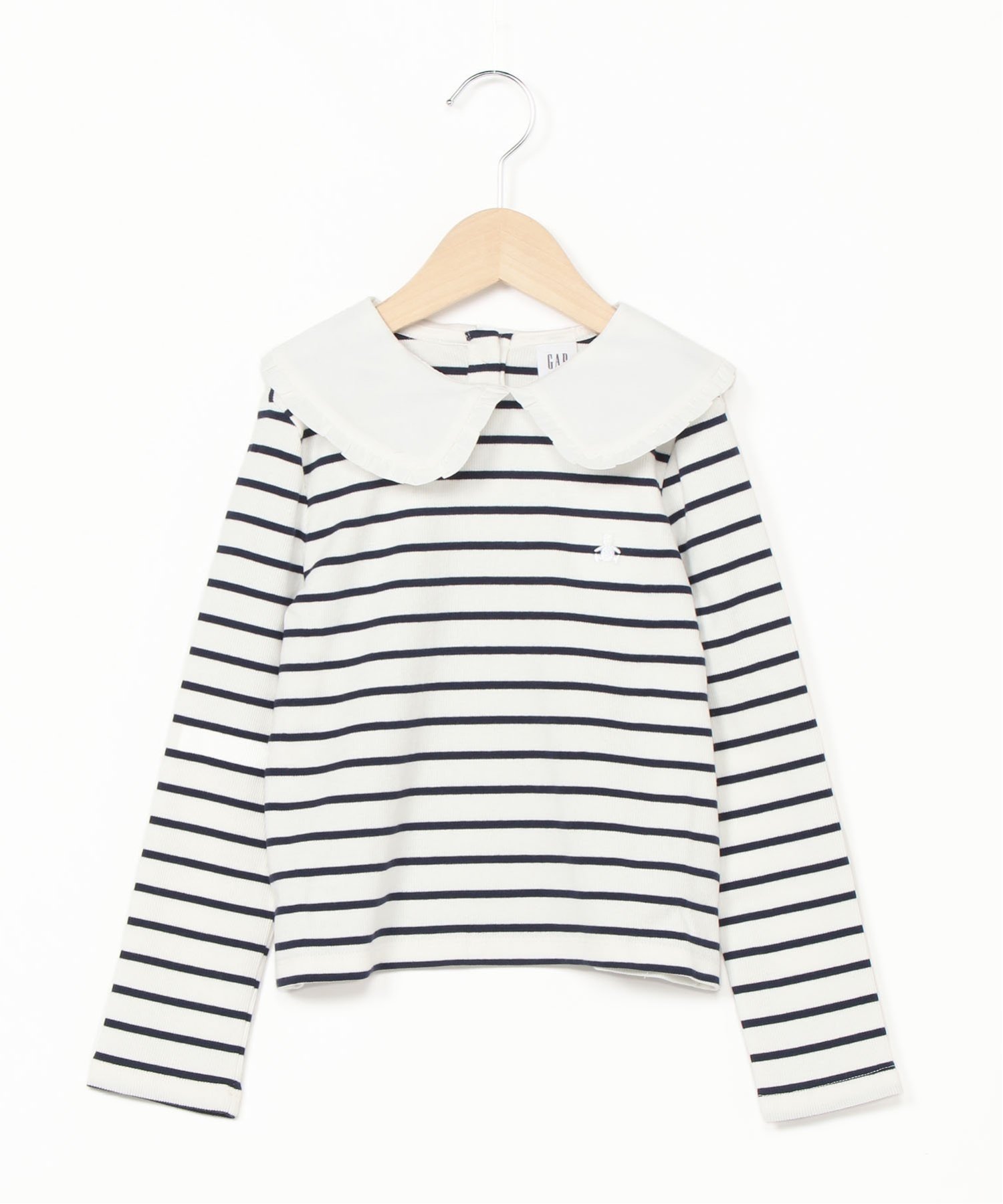 (K) Рубашка с воротником-рюшами (детская) GAP, NEW_OFF_WHITE_STRIPE