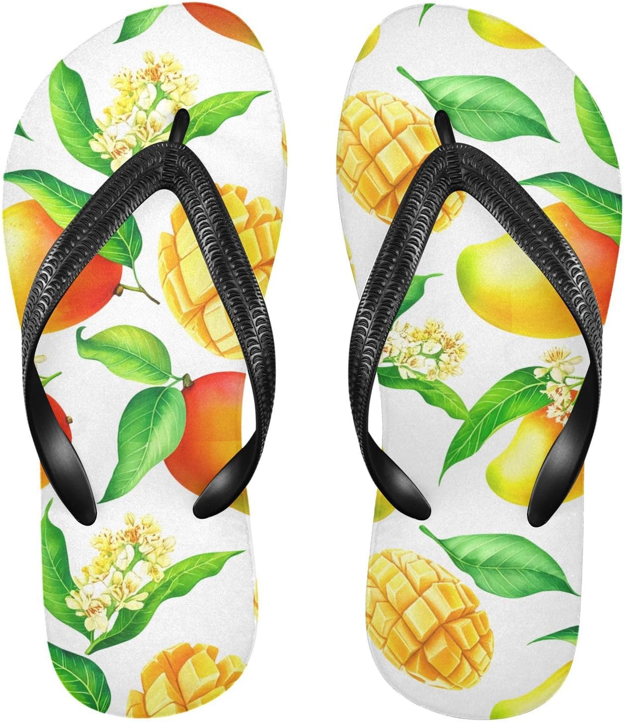 

Вьетнамки Blossoms Mango White для пляжа с душем, резиновые нескользящие летние шлепанцы для женщин и мужчин Sinestour