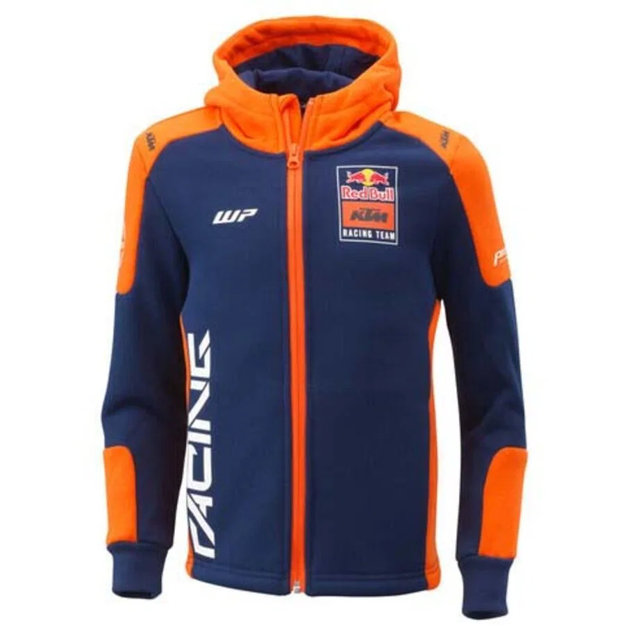 Детская толстовка на молнии с символикой команды Red Bull Ktm Powerwear, Orange/Blue