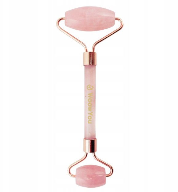 

Роликовый массажер для лица WoowYou Quartz Pink, двухсторонний, против морщин