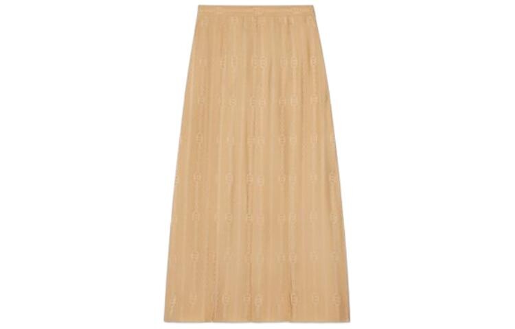 

Повседневная длинная юбка женская хаки Gucci