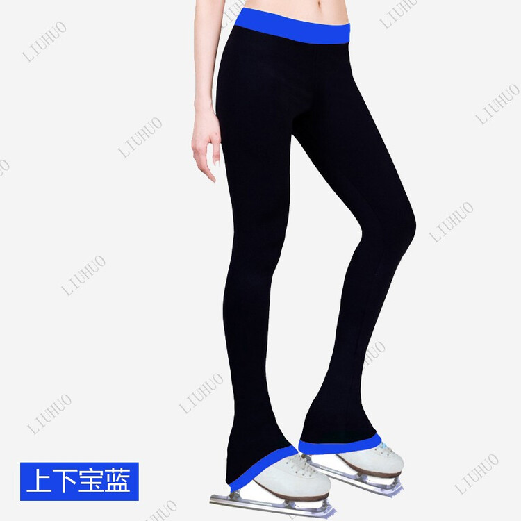 

HEAD Костюм для фигурного катания, тренировочный, комплект из флисовых черных брюк и топа в royal blue, размер XS