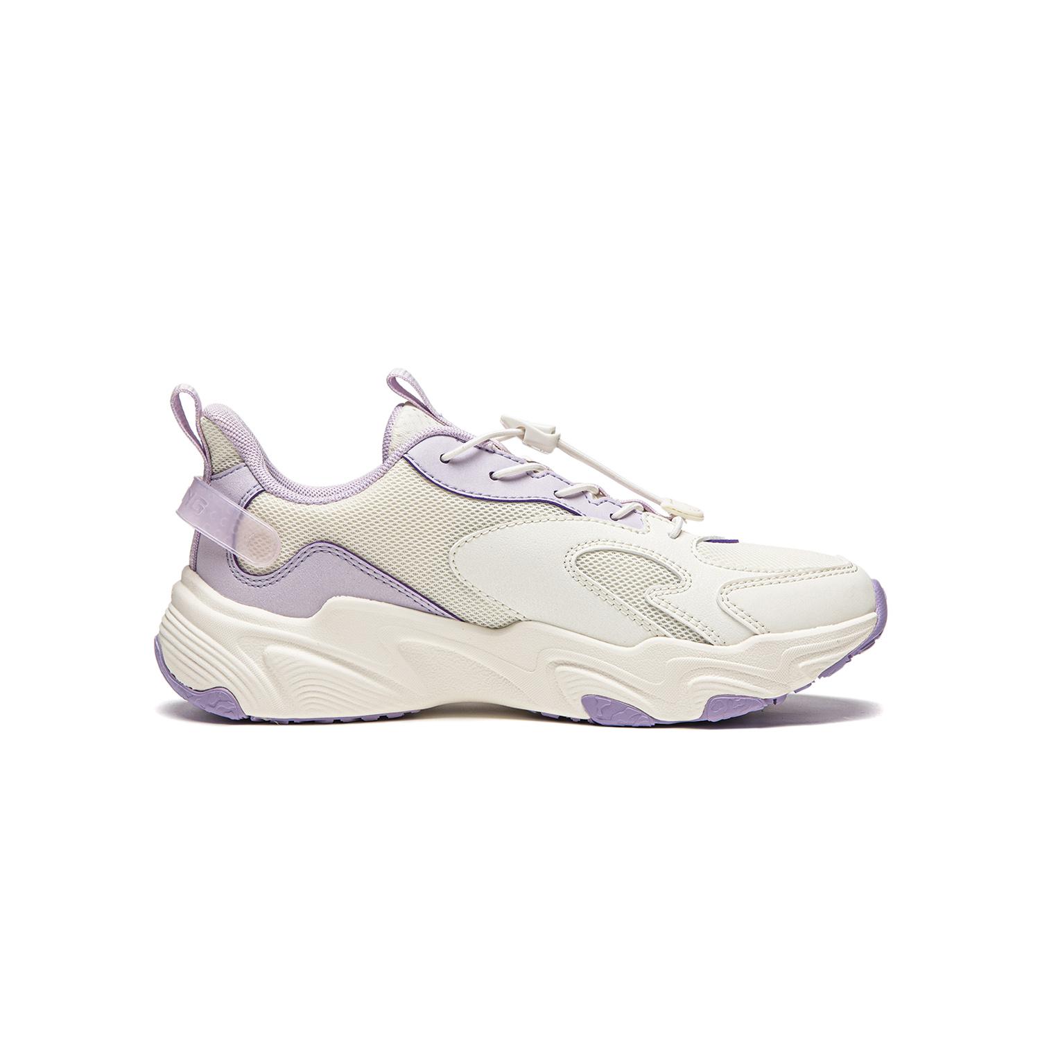 

Амортизаторы отскока низкие детские повседневные кроссовки Purple LINING YOUNG, цвет экрю/светло-фиолетовый