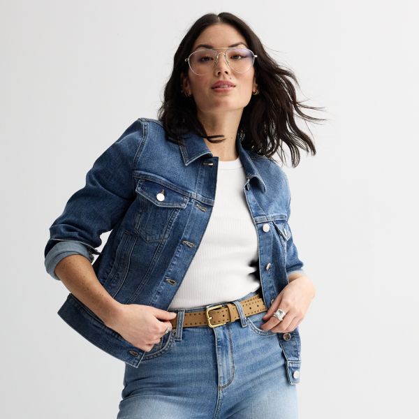 

Миниатюрная джинсовая куртка на пуговицах Sonoma Goods For Life, цвет medium wash