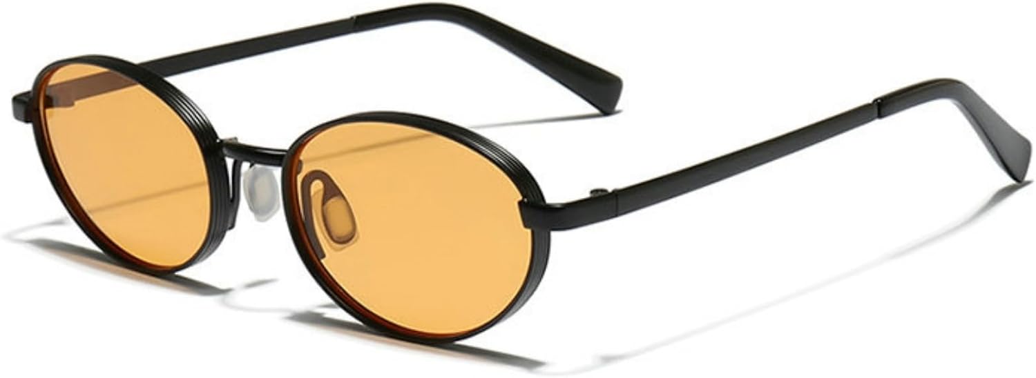 

Солнцезащитные очки Willochra овальной формы для женщин и мужчин, ретро-дизайнерские круглые солнцезащитные очки с градиентным переходом в стиле 90-х, классические черные очки с защитой от УФ-излучения UV400, C5