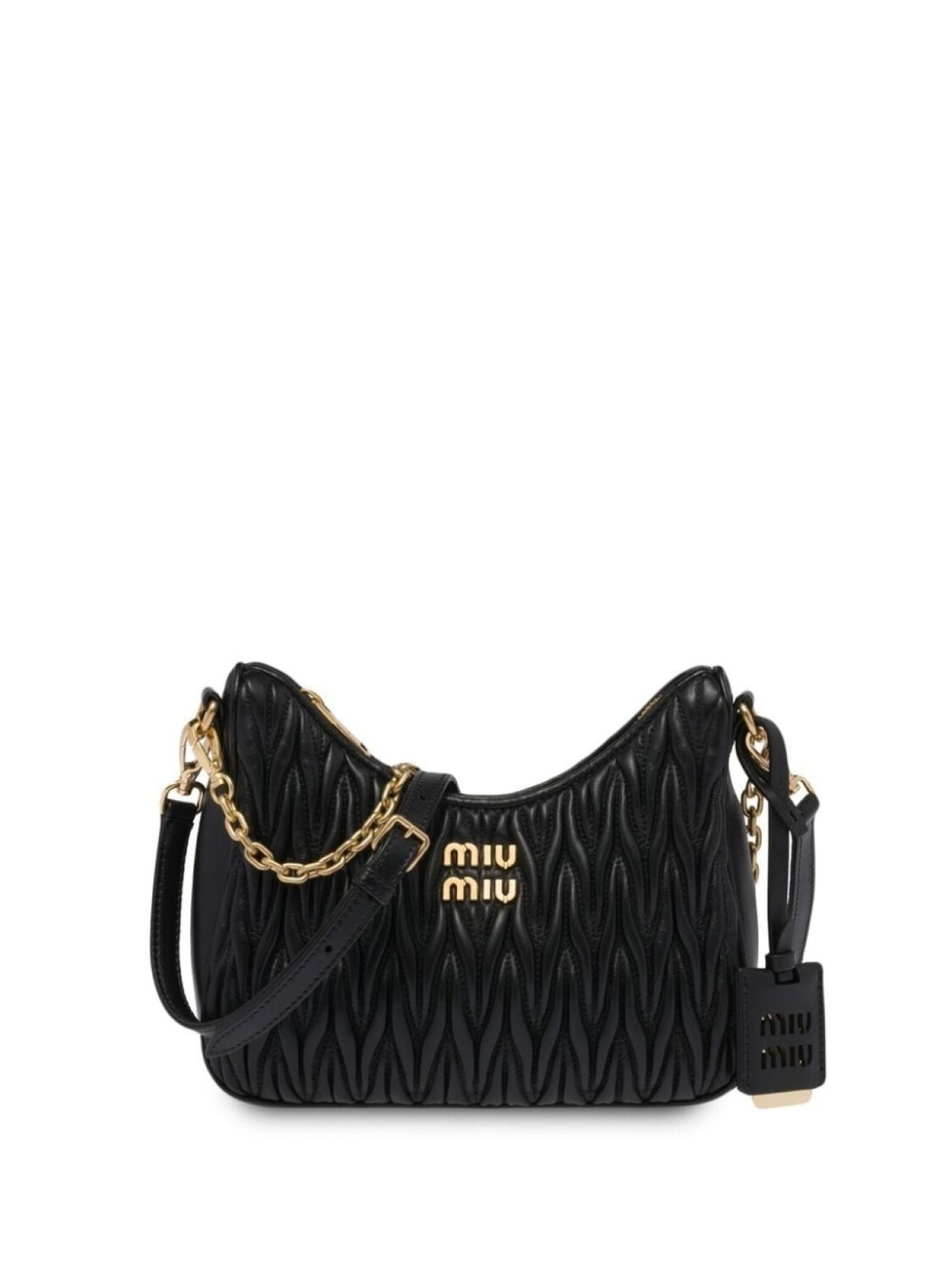 

Miu Miu стеганая сумка на плечо, черный
