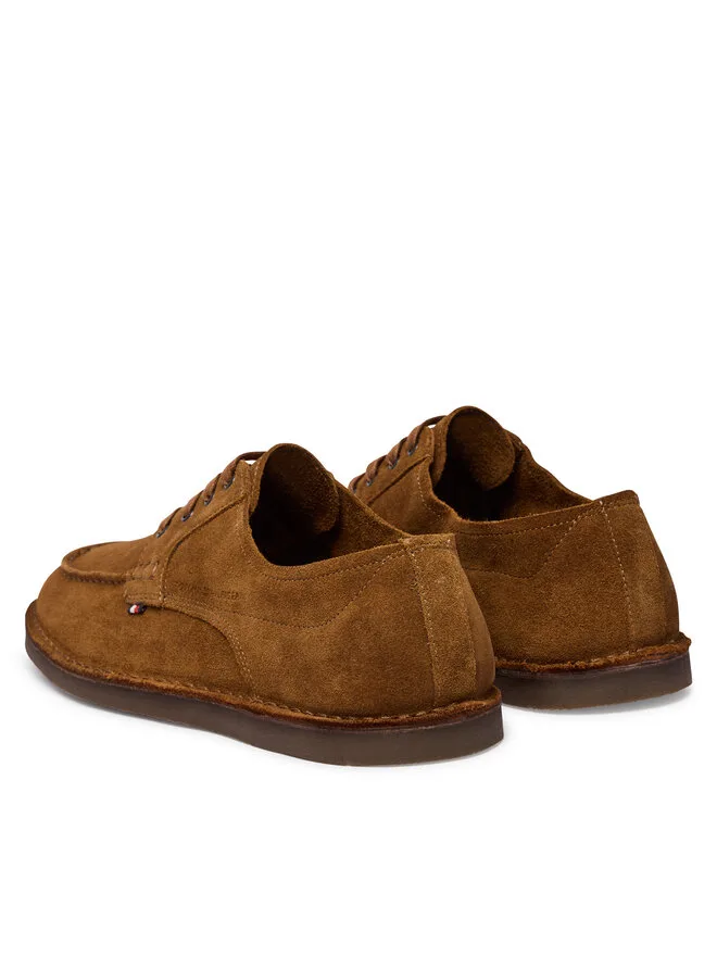 Tommy Hilfiger Замшевые туфли-дерби Stitchdown FM0FM05841 коричневого цвета — фото 3