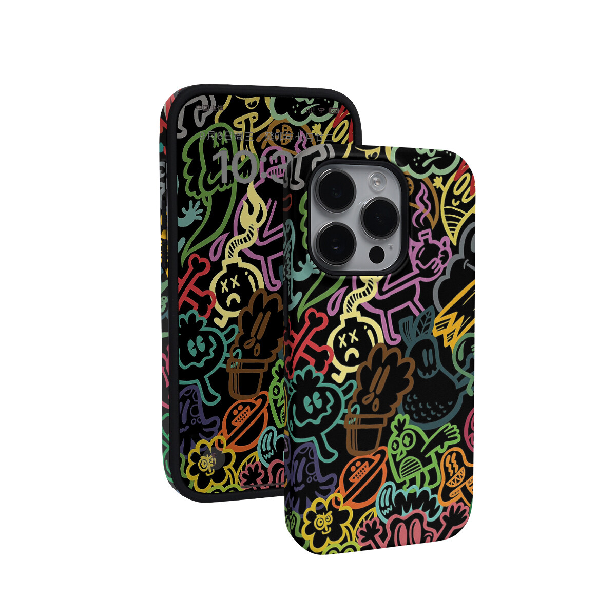 

Чехол для телефона Keshami, Colorful graffiti monster half-pack with magnetic