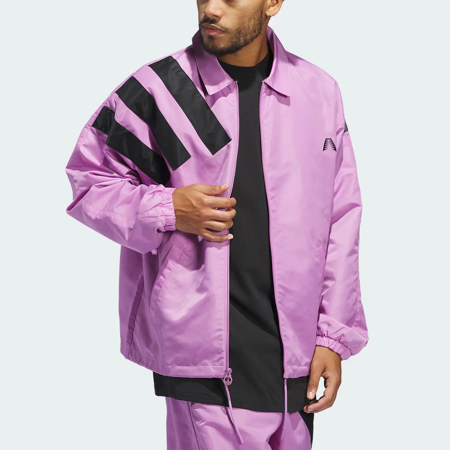 Мужская куртка ANTHONY EDWARDS Series Фиолетовый Розовый Adidas — фото 2