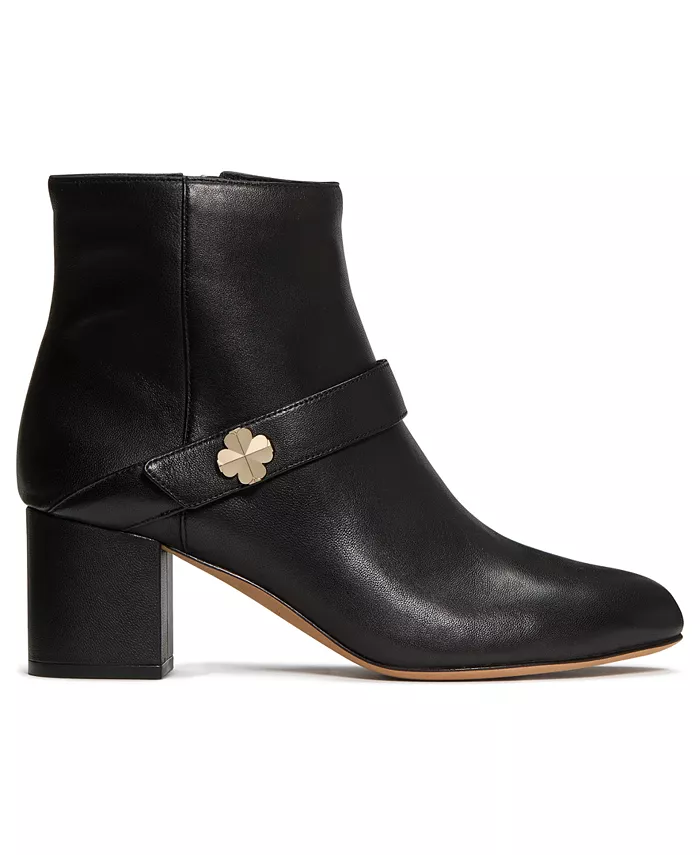 Женские ботильоны Spade Flower Block на каблуке Kate Spade New York, черный — фото 2