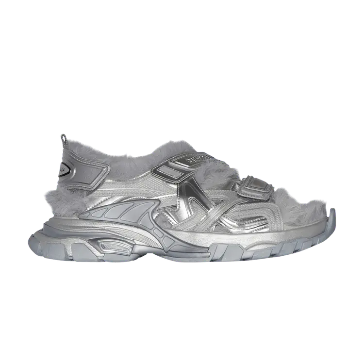 

Сандалии Balenciaga Track Sandal Fake Fur - Silver, серебряный