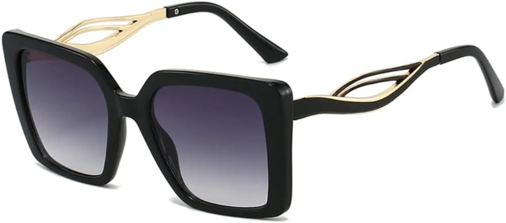 

Ретро-солнцезащитные очки с леопардовым принтом для женщин, градиентные, с защитой от УФ-излучения UV400 для мужчин, в стиле панк, сине-зеленые TYUVIVO, Black Gray Gradient