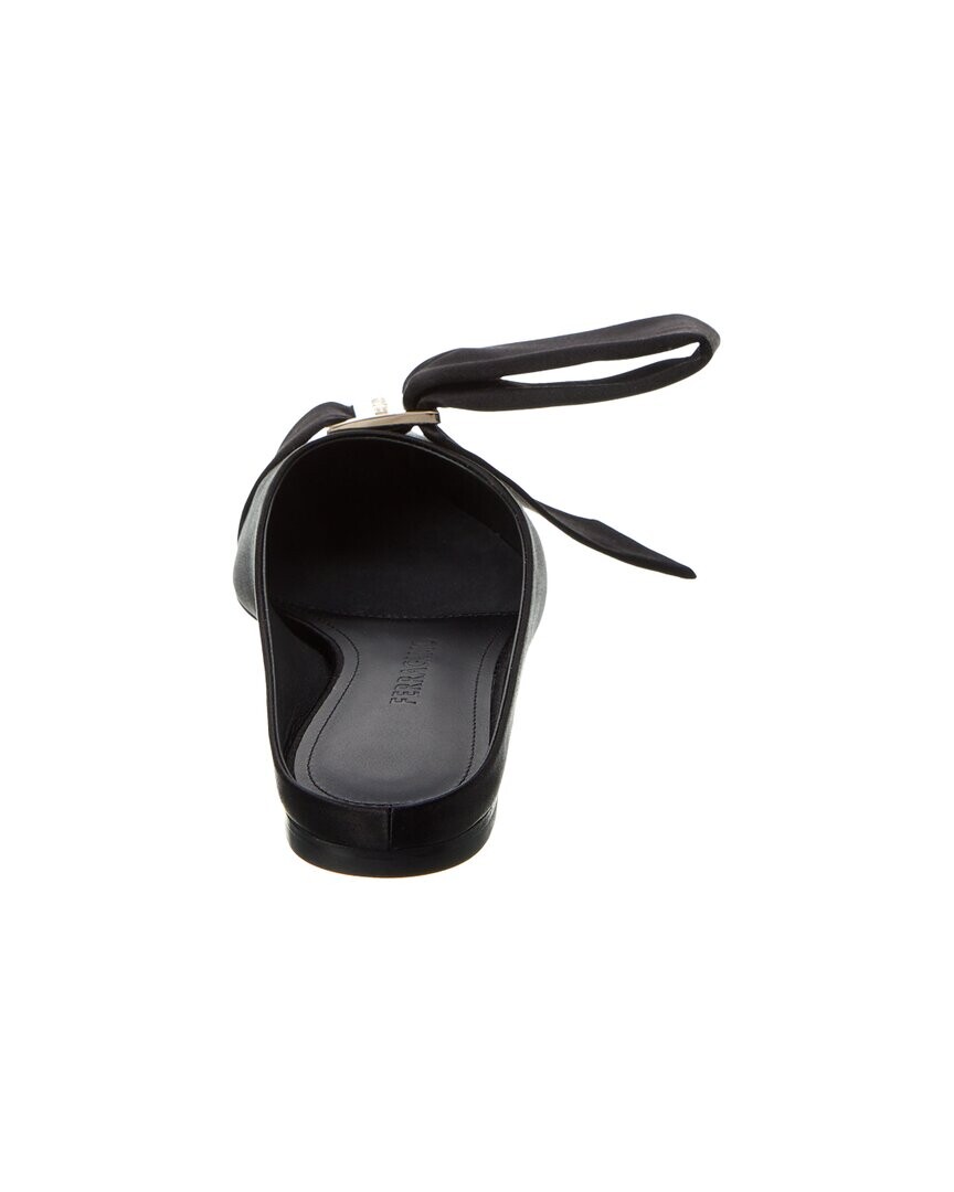 Ferragamo Emii T Атласные туфли на плоской подошве Salvatore Ferragamo, черный — фото 4