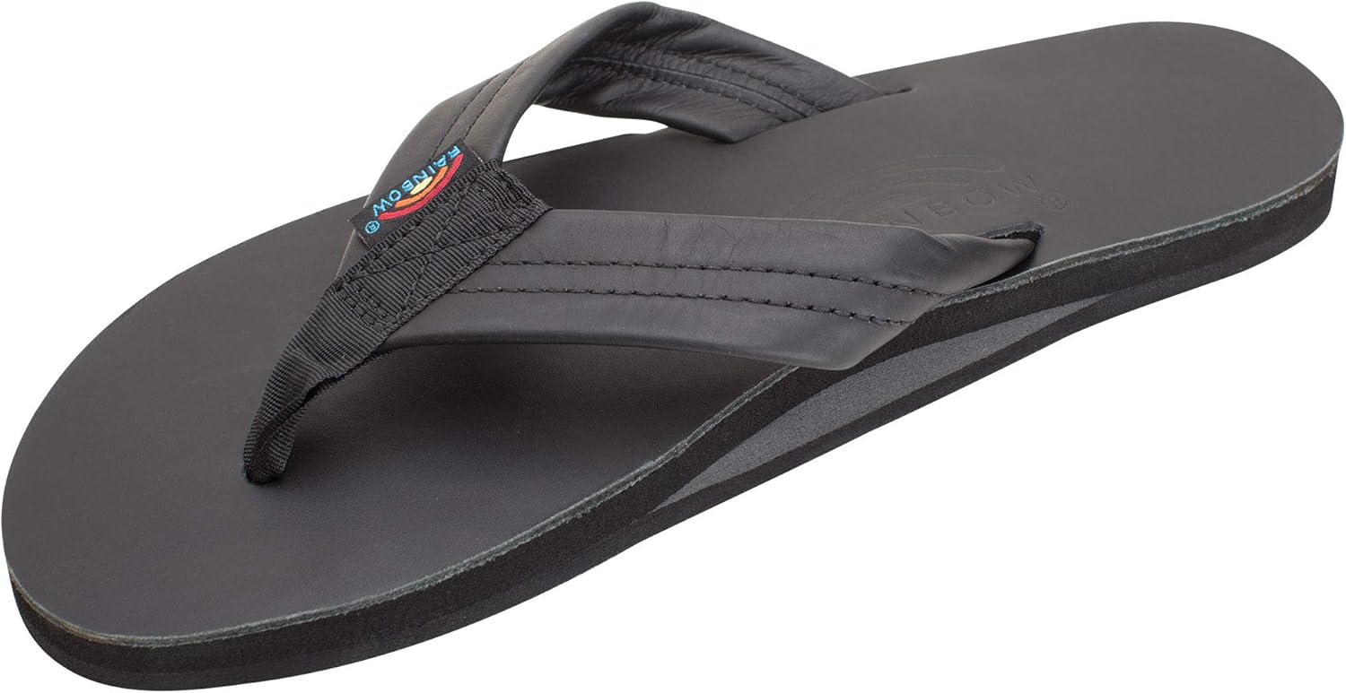 

Мужские сандалии Rainbow Single Layer Premier из кожи Rainbow Sandals, черный