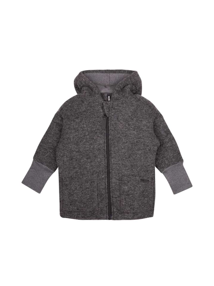 

Куртка с капюшоном из вареной шерсти серого меланжевого цвета pure pure by BAUER