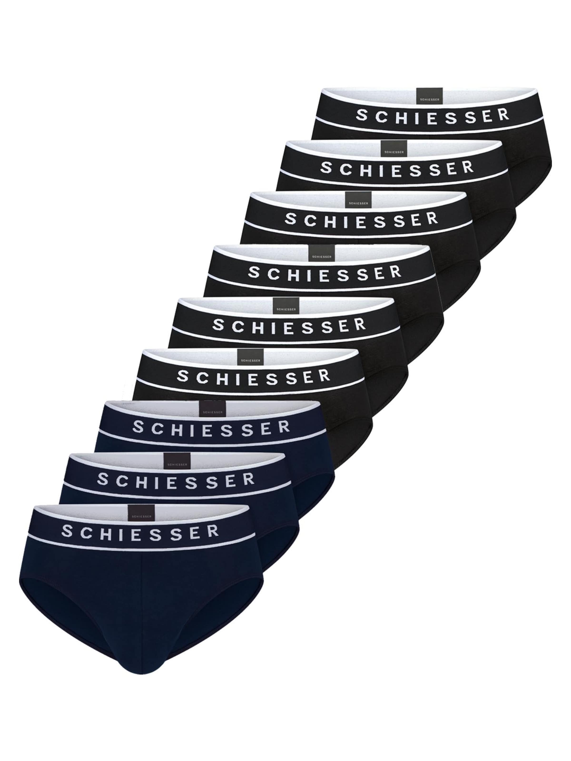 

SCHIESSER Трусы '95/5 Organic Cotton' в крапчатом черном цвете