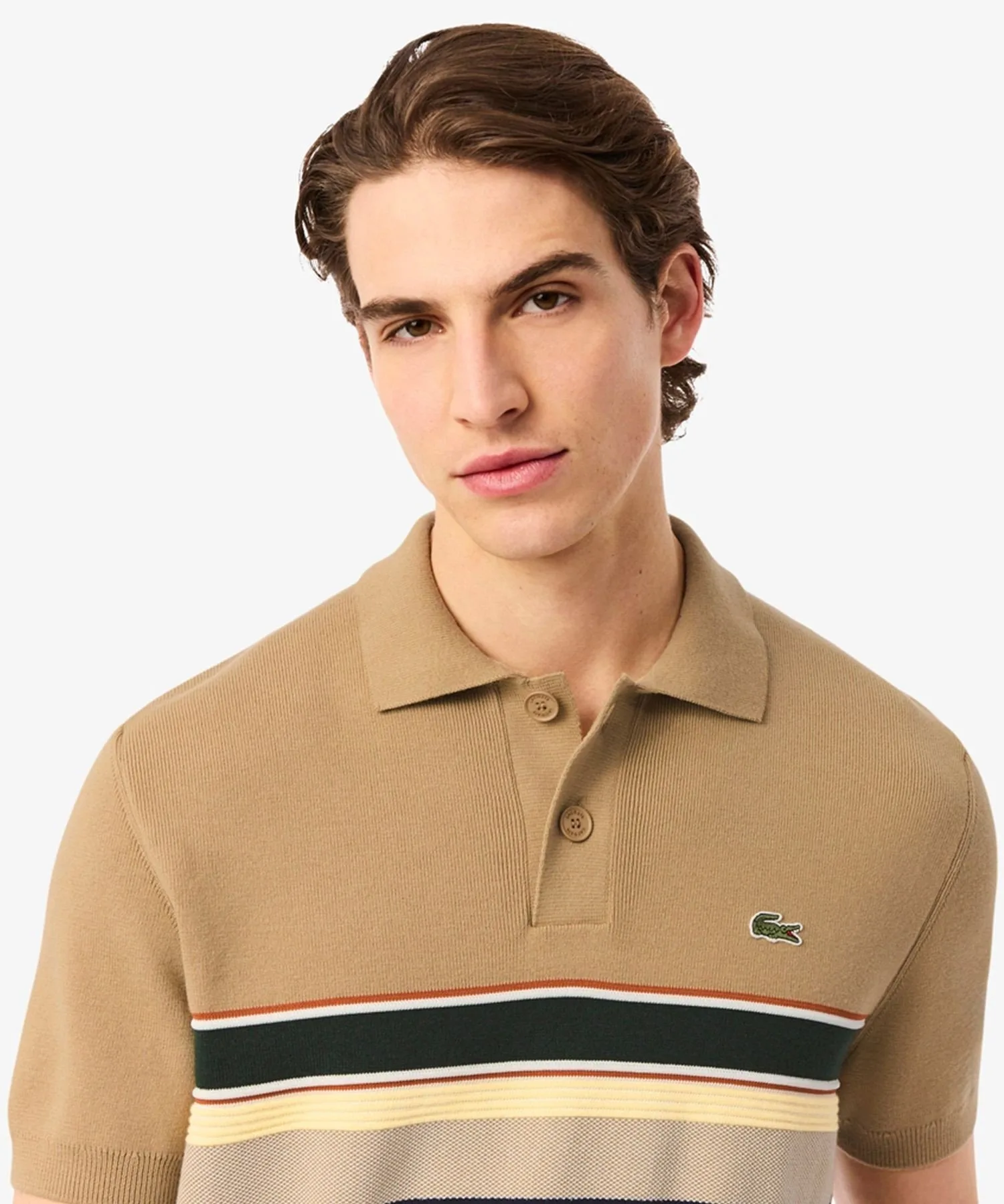 Воротник вязаный LACOSTE Beige — фото 2