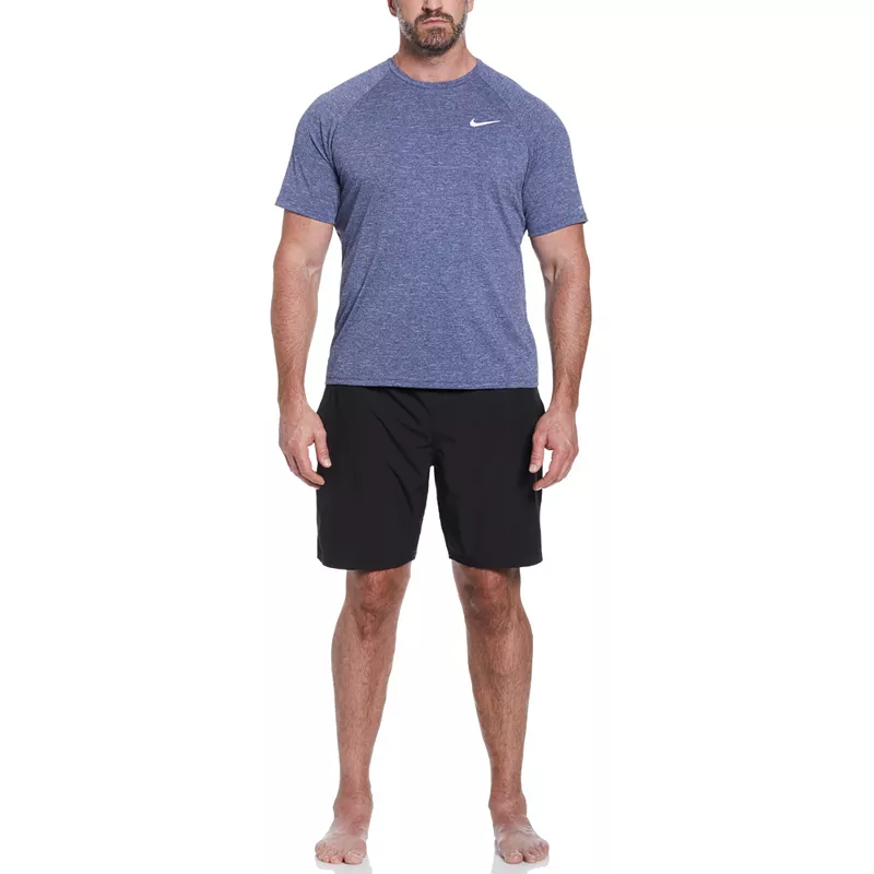 

Мужские гидрорашгарды Nike Heather с короткими рукавами, цвет Midnight Navy