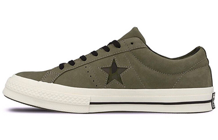 

One Star Canvas Shoes Unisex Low-Top Olive Green Converse