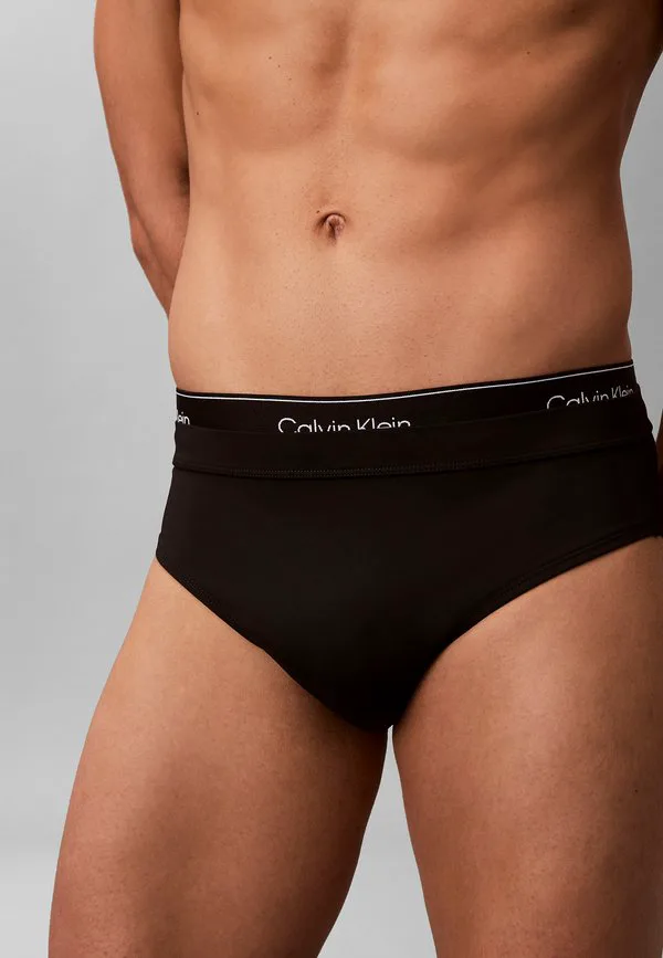 Плавки с двойным поясом Calvin Klein Swimwear, Black — фото 4