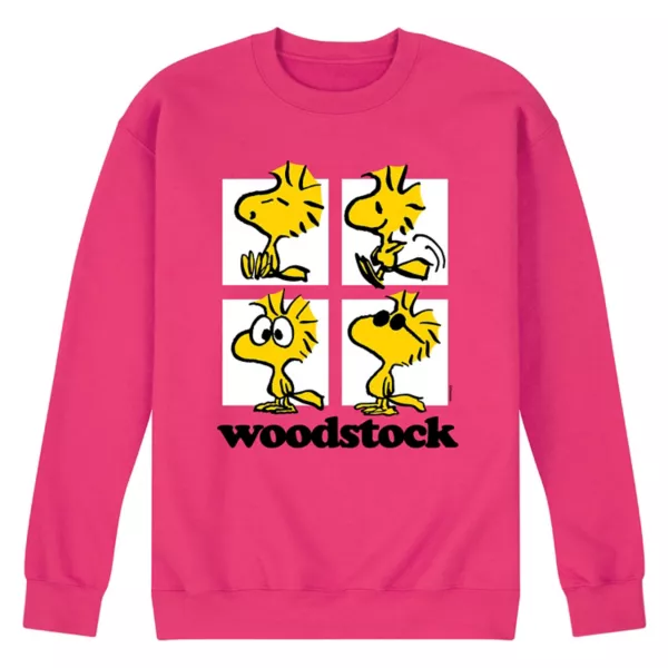 

Мужская футболка с длинным рукавом peanuts woodstock grid Licensed Character, пурпурный