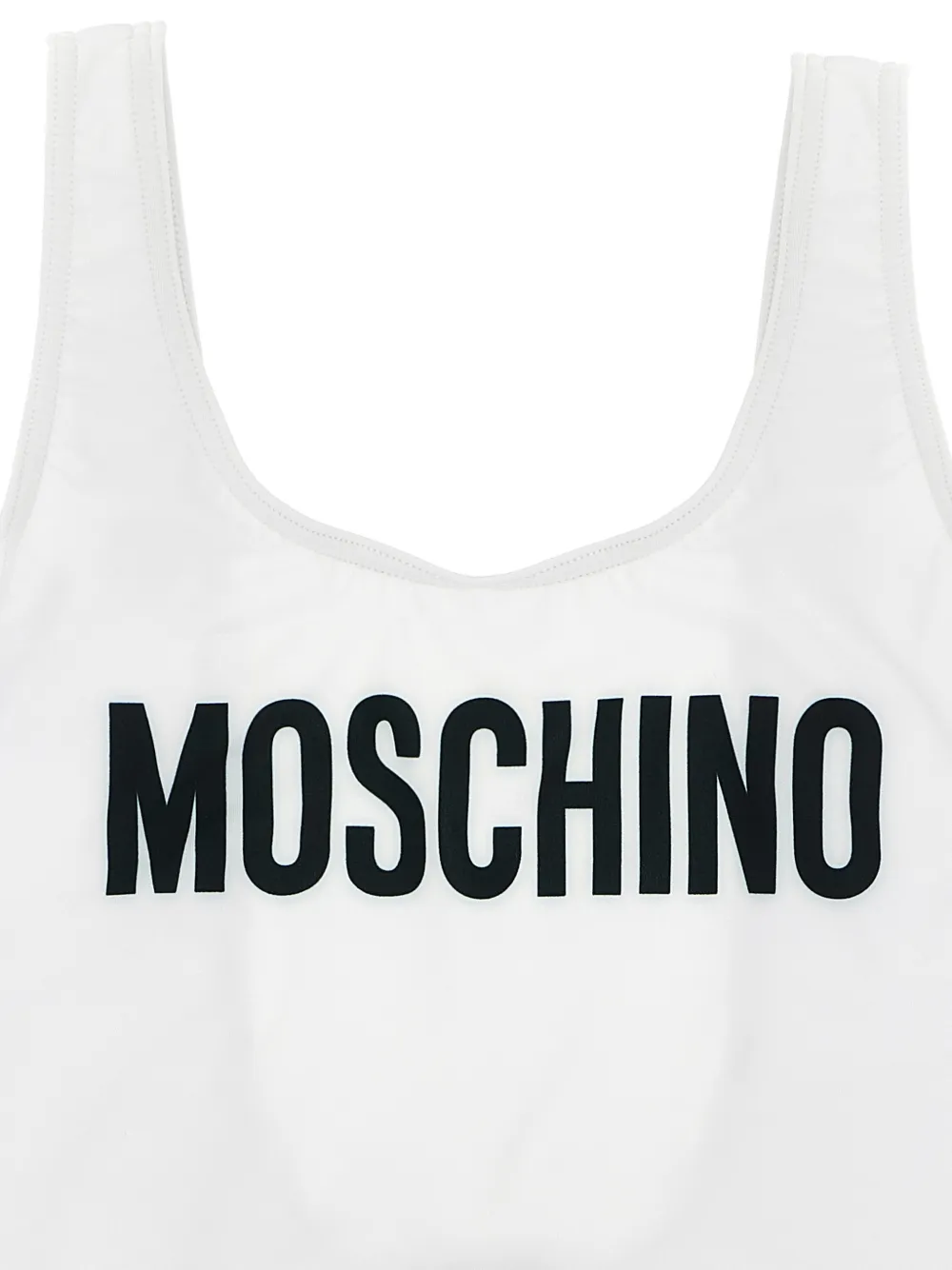 Слитный купальник с логотипом Moschino Kids, белый — фото 3