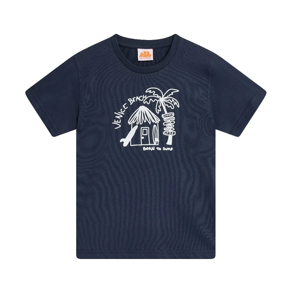 

Футболка Sundek Venice beach print, синий