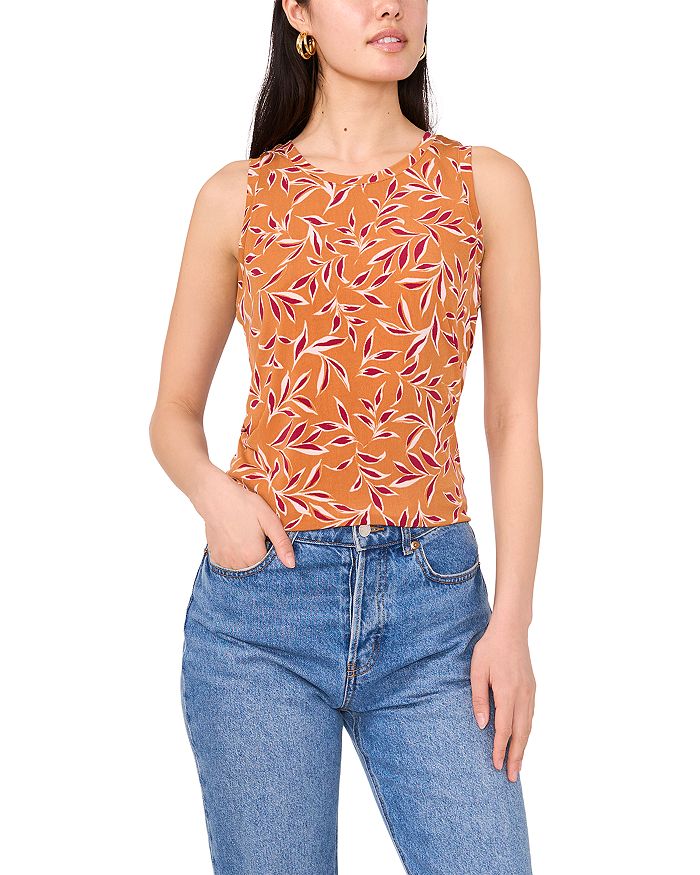 

Топ с вырезом на спине Keyhole Back VINCE CAMUTO, оранжевый