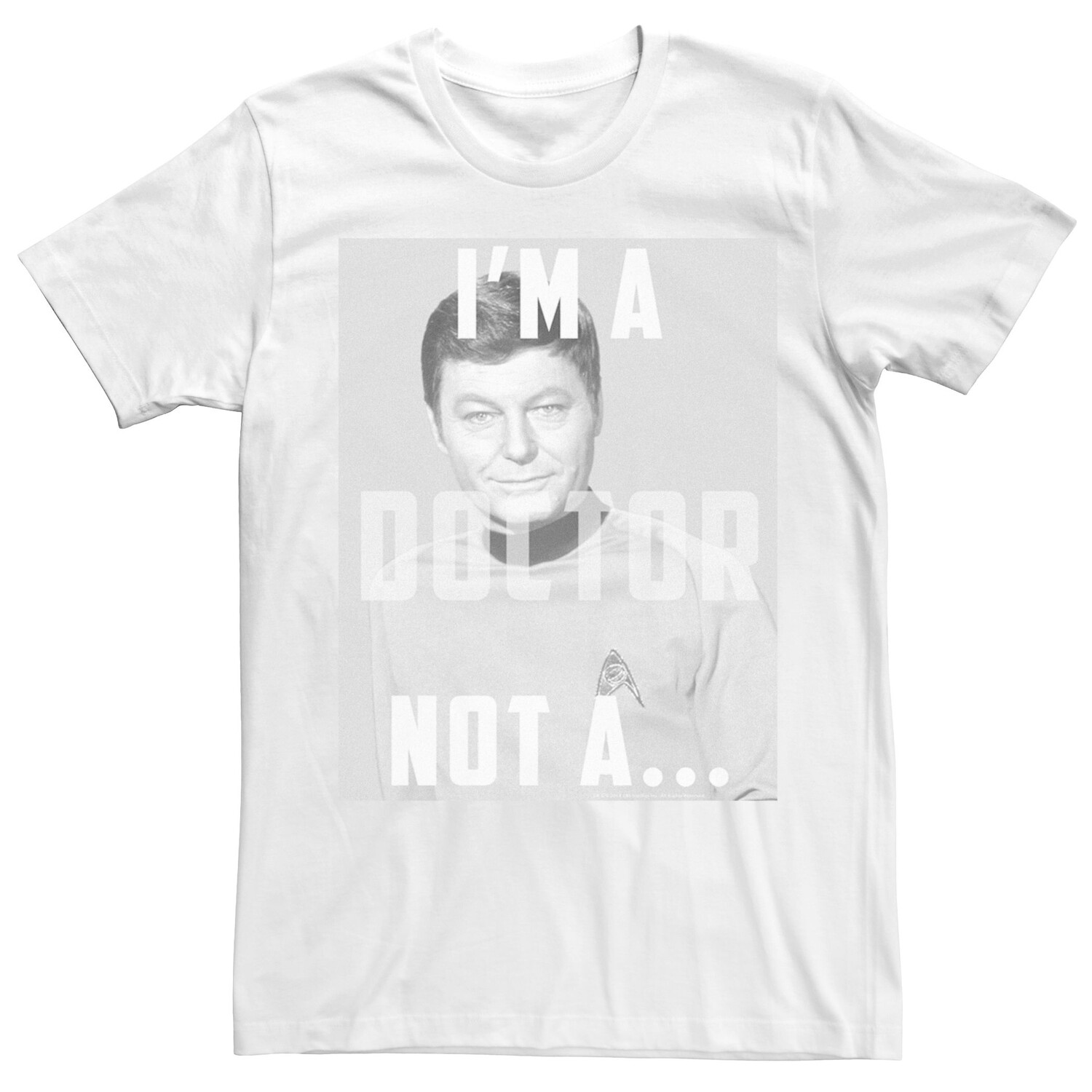 

Мужская футболка Star Trek The Original Series Bones Face Licensed Character