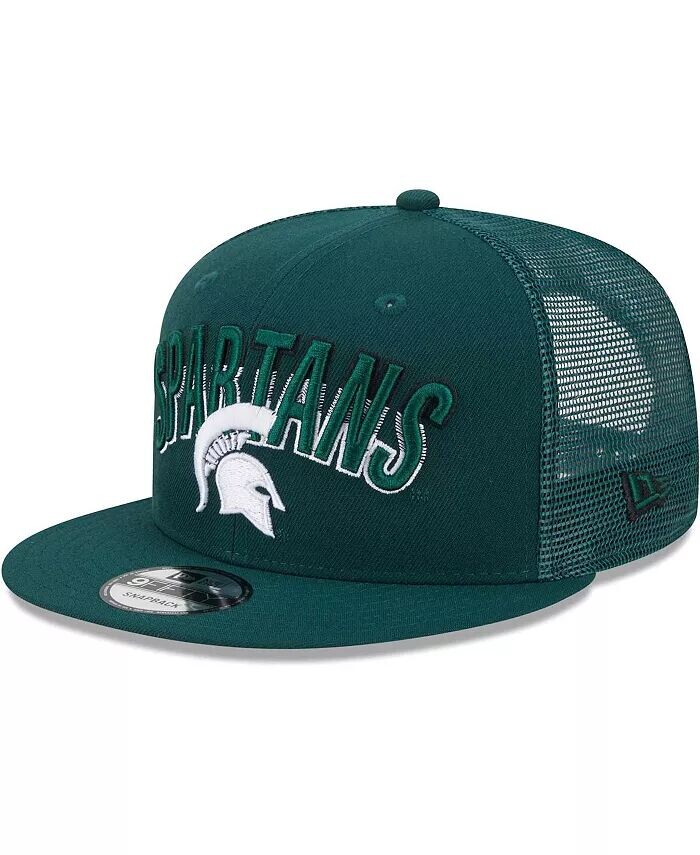 

Мужская зеленая кепка Snapback Michigan State Spartans Grade Trucker 9FIFTY New Era, зеленый