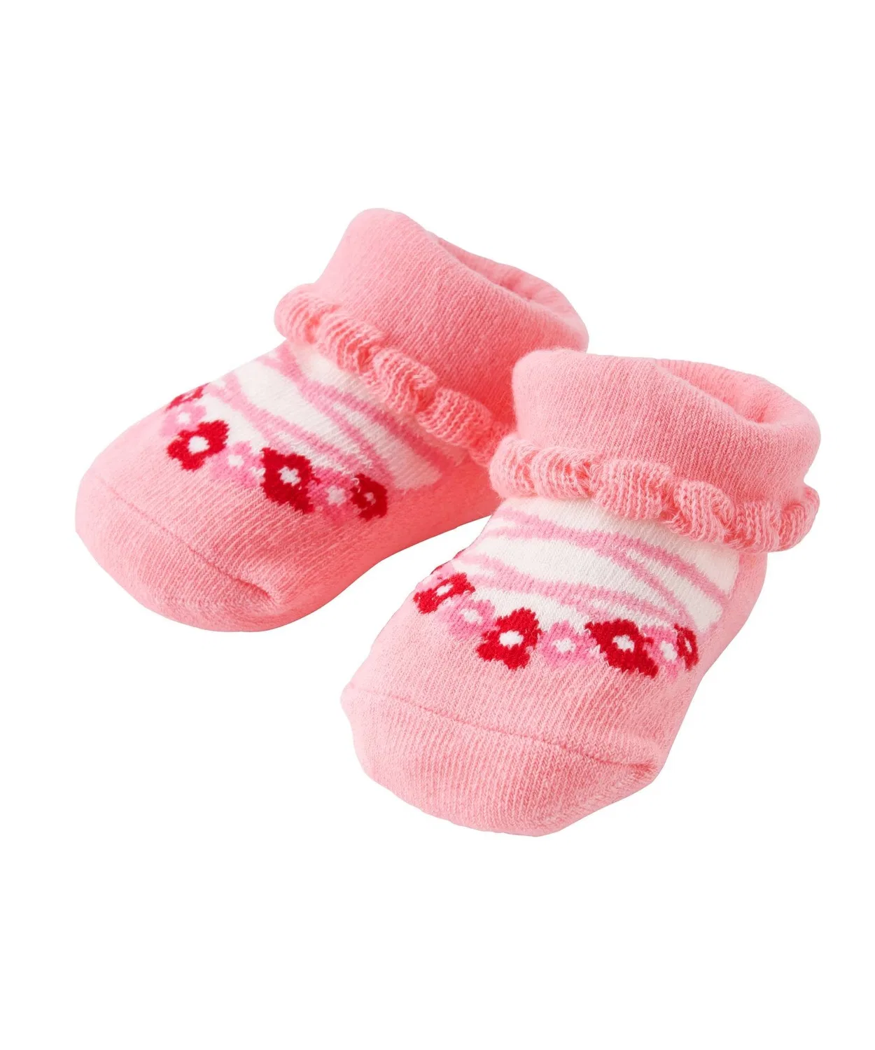 Носки-туфельки детские MIKIHOUSE HOT BISCUITS с рисунком, 9-11 см, розовые