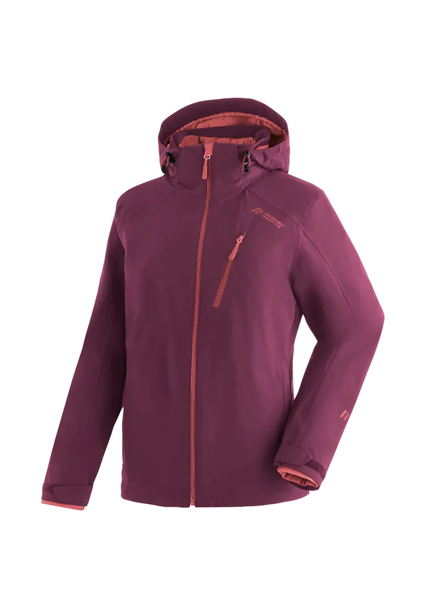 

Функциональная куртка Maier Sports 3-в-1 "Ribut W", женская походная куртка, водонепроницаемая и дышащая, бордовый